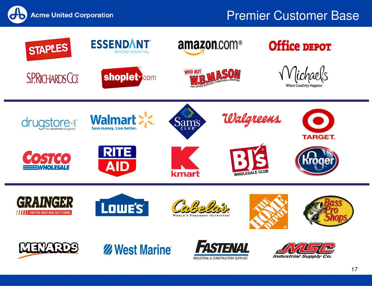 Acme United Corporation 2017 Q1 Results Earnings Call Slides Acme